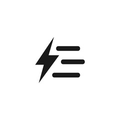 Fast charging icon or simple fast charging sign vector isolated. Best fast charging icon for mobile apps, websites, business design element, and more.