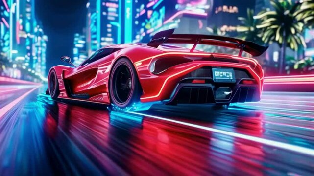 Super car in the night