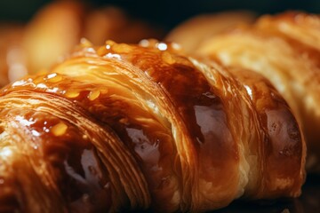 Close up of a croissant