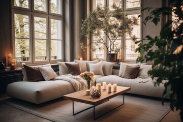 Interior of a nordic style living room