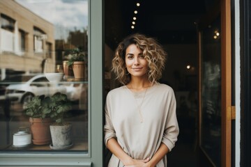 Portrait of a smiling young woman small business owner