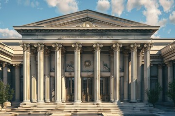 Fototapeta premium Neo classical courthouse facade