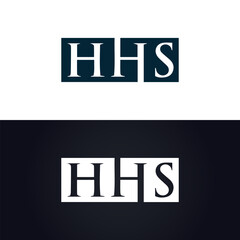 HHS logo. H H S design. White HHS letter. HHS, H H S letter logo design. H H S letter logo design in GOLD, GOLDEN LOGO, THREE, style. letter logo set in one artboard. H H S letter logo vector design.