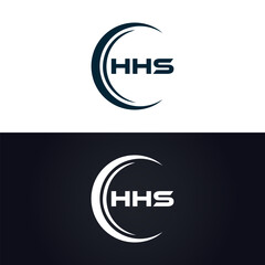 HHS logo. H H S design. White HHS letter. HHS, H H S letter logo design. H H S letter logo design in GOLD, GOLDEN LOGO, THREE, style. letter logo set in one artboard. H H S letter logo vector design.