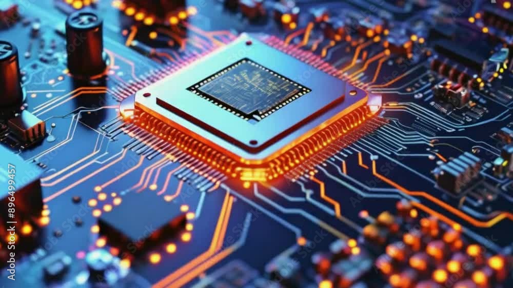 Poster electronic circuit board with processor