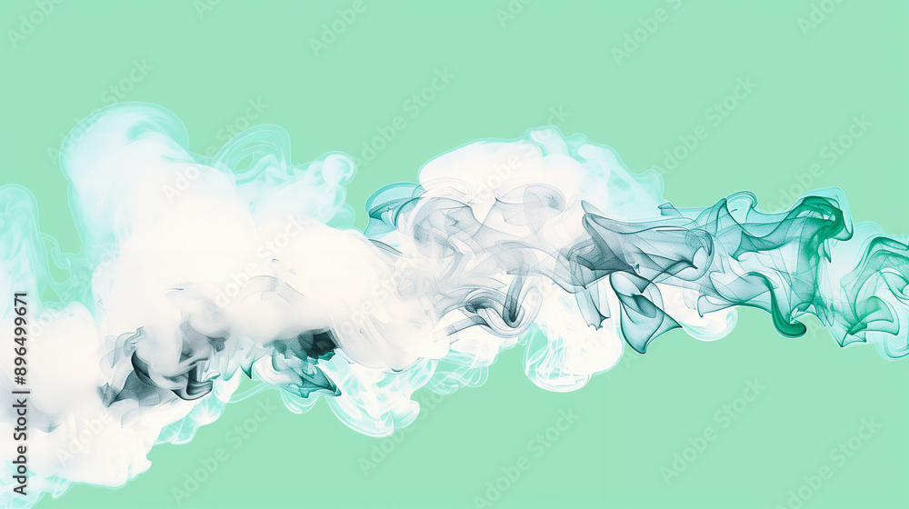Poster smoke effect in graphic design. abstract smoky background with fluid shapes and colors. ethereal and