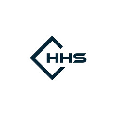 Fototapeta premium HHS logo. H H S design. White HHS letter. HHS, H H S letter logo design. H H S letter logo design in GOLD, GOLDEN LOGO, THREE, style. letter logo set in one artboard. H H S letter logo vector design.