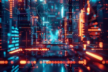 Fototapeta premium Ultra futurist tech abstract background