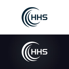 HHS logo. H H S design. White HHS letter. HHS, H H S letter logo design. H H S letter logo design in GOLD, GOLDEN LOGO, THREE, style. letter logo set in one artboard. H H S letter logo vector design.