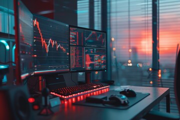 Graph visualized on a monitor