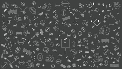 abstract background with american football themes contain helmet and ball Icons set graphic elements , suitable for american football wallpaper, symbol sport, sport icon, doodle american football © AdyZakaria