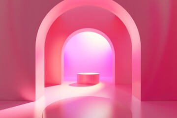 Abstract pink color gradient studio background