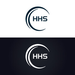 HHS logo. H H S design. White HHS letter. HHS, H H S letter logo design. H H S letter logo design in GOLD, GOLDEN LOGO, THREE, style. letter logo set in one artboard. H H S letter logo vector design.