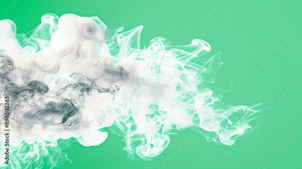 Poster smoke swirling in a dynamic pattern against a colorful background. abstract smoke textures create a 