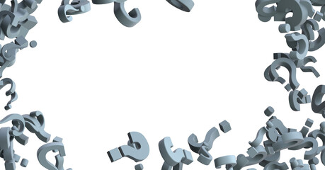 question marks, original 3d illustration