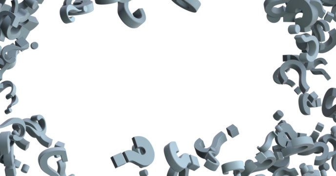 question marks, original 3d illustration