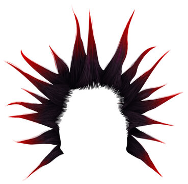 shaggy man hairstyle black red colour.
beauty style.high hair styling .
