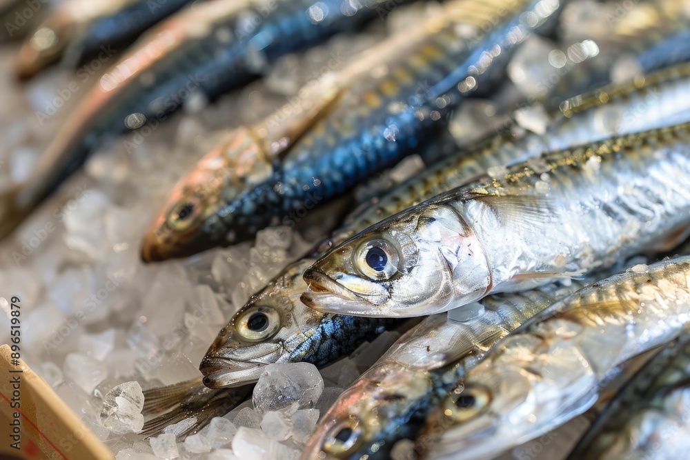 Poster portuguese sardines seasoned with sea salt