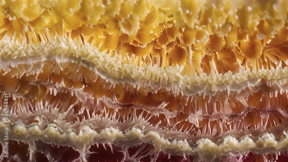 Aufkleber a crosssection of the hair shaft showing the intricate layers of cells that make up the protective o