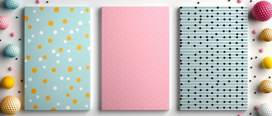 Colorful patterned backgrounds featuring dots and playful designs perfect for creative projects and artistic endeavors.