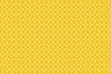 Beautiful golden yellow Thai pattern cloth.vector design