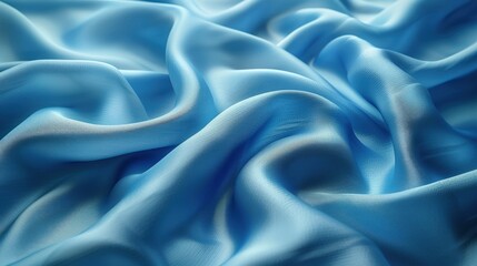 Obraz premium Light blue fine fabric, with a smooth and delicate texture.