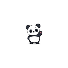 Cute panda waving paw cartoon, vector illustration © Totostarkk9456