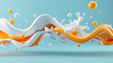 Vibrant abstract dynamic background fluid motion, swirling patterns, rich blend of colors. AI generated
