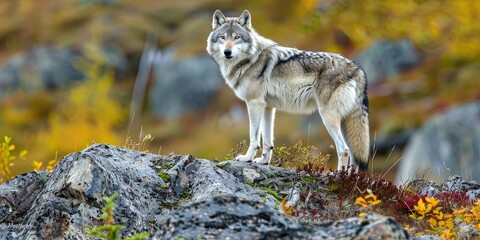 Fototapeta premium wolf in the wild