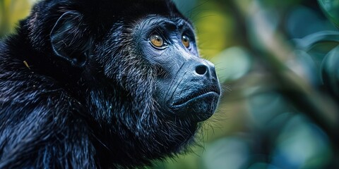 howler monkey in the wild, 