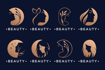 Luxury natural women skincare logo design