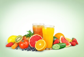 Variety of tasty juicy citrus fruit