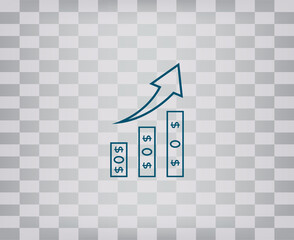 Vector icon on gray background with gradient