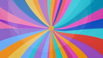 Abstract Colorful Radiating Stripes Background.
