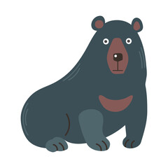 Black bear icon clipart avatar logtotype isolated vector illustration