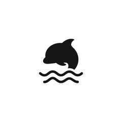 Dolphin icon vector. EPS 10 editable vector