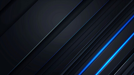 Obraz premium Futuristic technology background with sleek black and blue lines for modern presentations