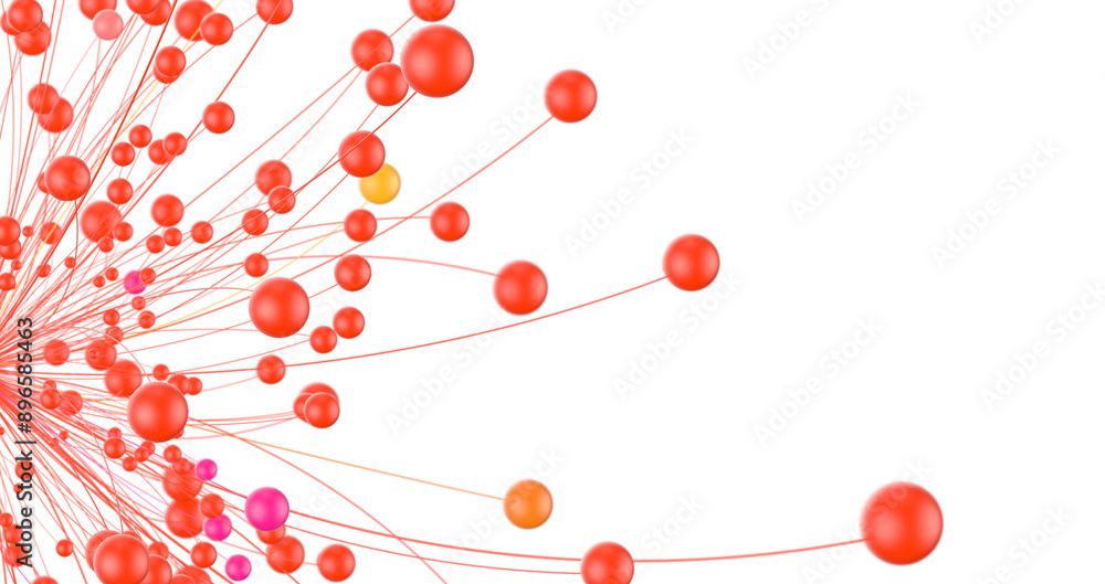 Poster network shape. abstract 3d render