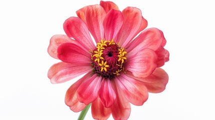 Zinnia flower in white background