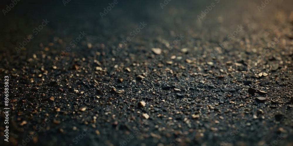 Poster a close up of a black and gray surface with a lot of small rocks