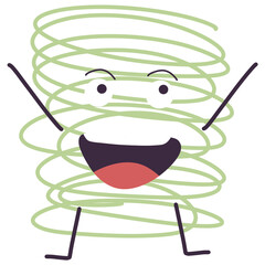 Cute silly scribble illustration