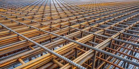 Composite rebars reinforcing cage with fiberglass reinforcement , construction, infrastructure