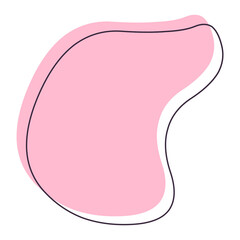 blob shape elements. Abstract blotch shape