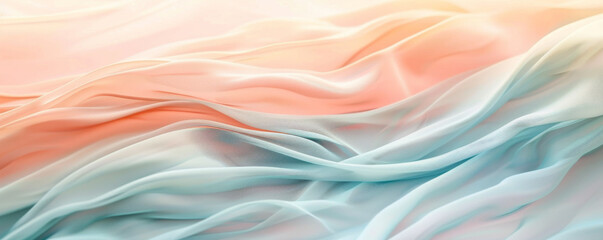 Fototapeta premium Pastel colored flowing fabric abstract background