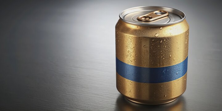 Swedish beer can with Norrlands Guld branding , beer, can, Norrlands Guld, Swedish, beverage, alcohol, drink, cold, refreshing
