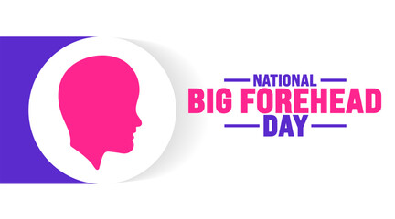 Big Forehead Day is observed every year in August. Holiday concept. Template for background, banner, card, poster, placard, design template with unique shapes with standard color.