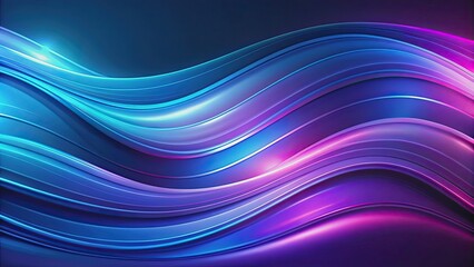 Fototapeta premium Abstract futuristic background with wavy shapes in blue and purple colors, abstract, background, futuristic,render, digital