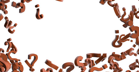 colored question marks background concept