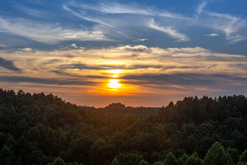 Sunset over Mountains in Appalachia