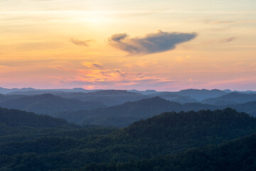 Sunset  over Mountains in Appalachia